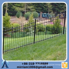 Customized high quality black slope steel fence, steel fence suite the slope terrain, stair step slope fence